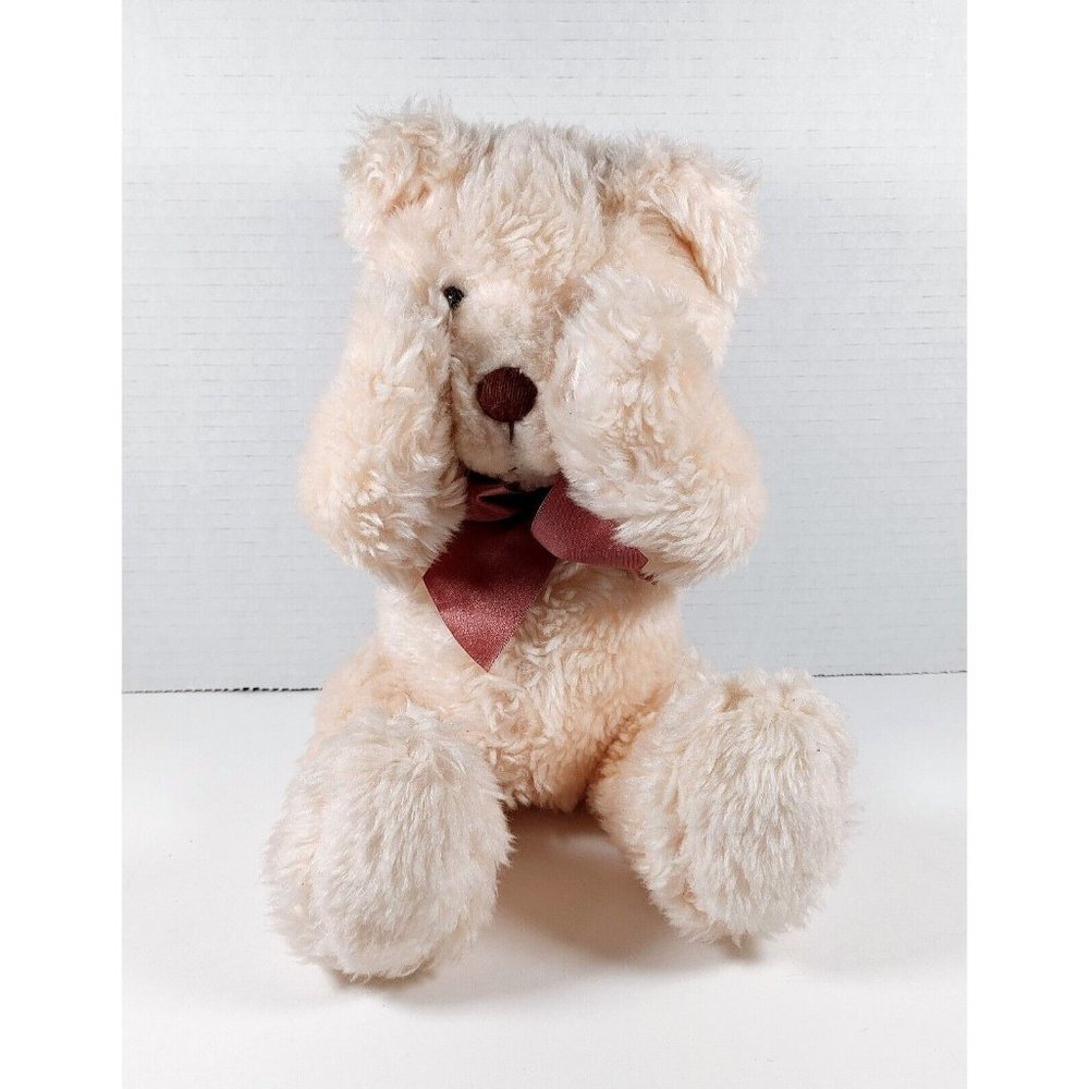 Vintage Mango Magnetic Hands Peek A Boo Teddy Bear 10" Plush  Stuffed Animal